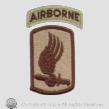US Army Shoulder Sleeve Insignia: 173rd Airborne Brigade Combat Team.