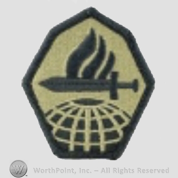 US Army Shoulder Sleeve Insignia: US Army Cyber Center for Excellence.