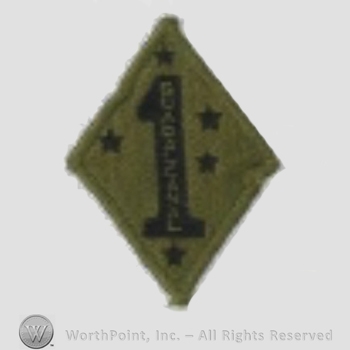 US Army Shoulder Sleeve Insignia: First Marine Division.