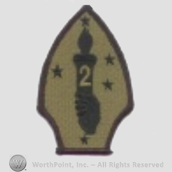 US Army Shoulder Sleeve Insignia: Second Marine Division.