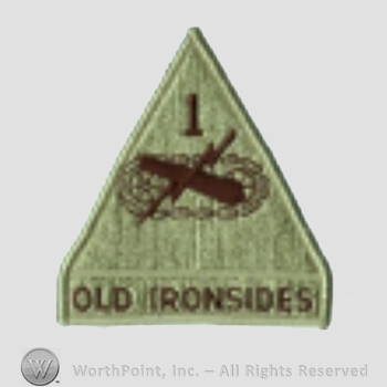 US Army Shoulder Sleeve Insignia: 1st Armored Division.