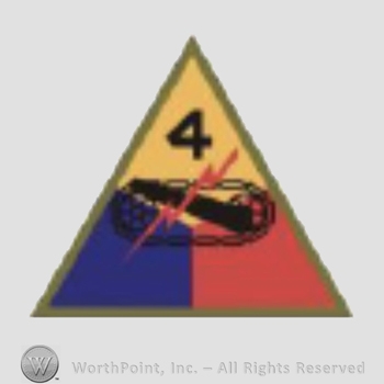 US Army Shoulder Sleeve Insignia: 4th Armored Division.
