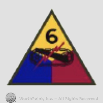 US Army Shoulder Sleeve Insignia: 6th Armored Division.