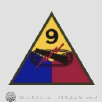 US Army Shoulder Sleeve Insignia: 9th Armored Division.