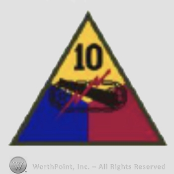 US Army Shoulder Sleeve Insignia: 10th Armored Division.