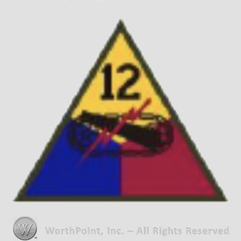 US Army Shoulder Sleeve Insignia: 12nd Armored Division.