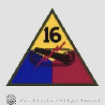 US Army Shoulder Sleeve Insignia: 16th Armored Division.