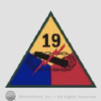 US Army Shoulder Sleeve Insignia: 19th Armored Division.