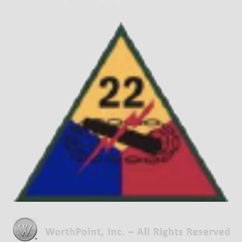 US Army Shoulder Sleeve Insignia: 22nd Armored Division.