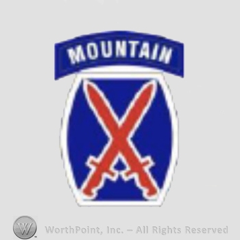 US Army Shoulder Sleeve Insignia: 10th Mountain Division.