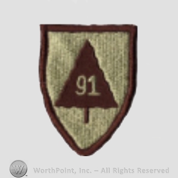 US Army Shoulder Sleeve Insignia: 91st Training Division.