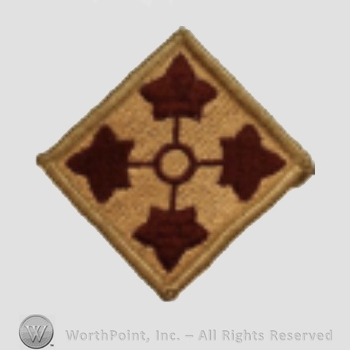 US Army Shoulder Sleeve Insignia: 4th Infantry Divission.