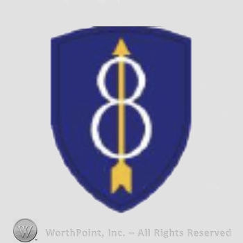 US Army Shoulder Sleeve Insignia:  8th Infantry Divission.