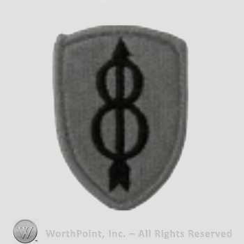 US Army Shoulder Sleeve Insignia:  8th Infantry Divission.
