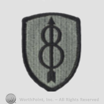 US Army Shoulder Sleeve Insignia:  8th Infantry Divission.