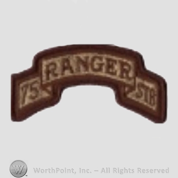 US Army Shoulder Sleeve Insignia: 75th Ranger Regiment.