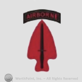 US Army Shoulder Sleeve Insignia: US Army Special Operations Command.