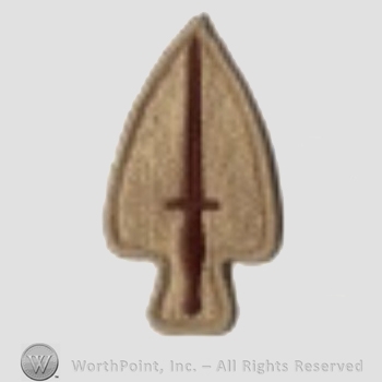 US Army Shoulder Sleeve Insignia: US Army Special Operations Command.