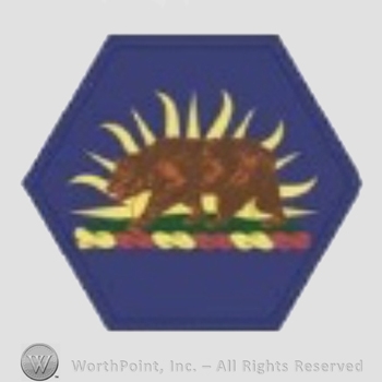 US Army Shoulder Sleeve Insignia: California State Area Command.