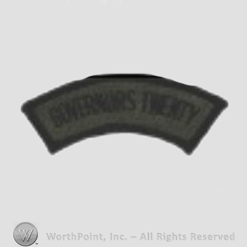 US Army Shoulder Sleeve Insignia: Governor's twenty Tab.