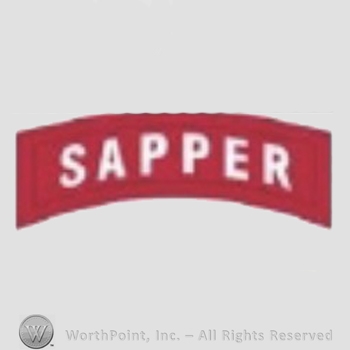 US Army Shoulder Sleeve Insignia: Sapper Tab.