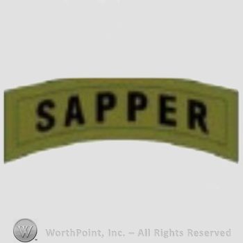 US Army Shoulder Sleeve Insignia: Sapper Tab.