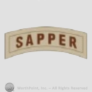 US Army Shoulder Sleeve Insignia: Sapper Tab.