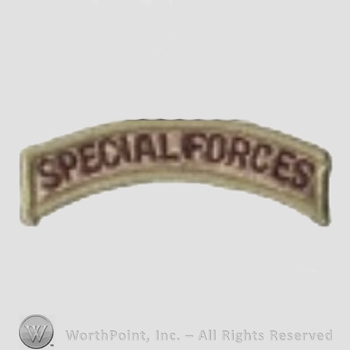 US Army Shoulder Sleeve Insignia: Special Forces Tab.