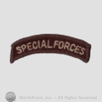US Army Shoulder Sleeve Insignia: Special Forces Tab.