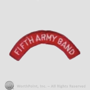 US Army Shoulder Sleeve Insignia: 5th Army Band Tab.