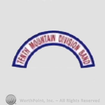 US Army Shoulder Sleeve Insignia: 10th Mountain Division Band Tab.