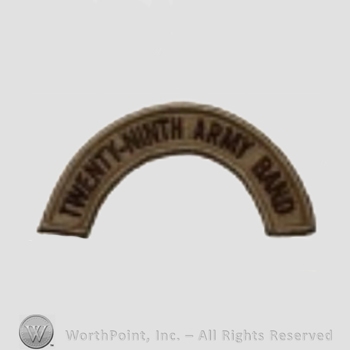 US Army Shoulder Sleeve Insignia: 29th Army Band Tab.