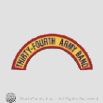 US Army Shoulder Sleeve Insignia: 34th Army Band Tab.