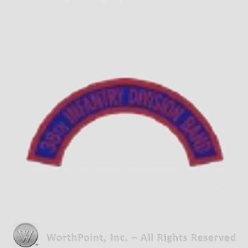 US Army Shoulder Sleeve Insignia: 38th Army Band Tab.
