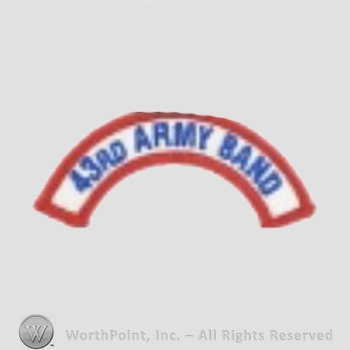 US Army Shoulder Sleeve Insignia: 43rd Army Band Tab.