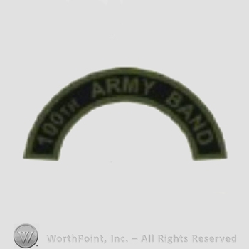 US Army Shoulder Sleeve Insignia: 100th Army Band Tab.