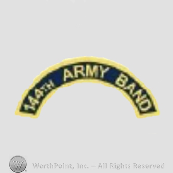 US Army Shoulder Sleeve Insignia: 144th Army Band Tab.