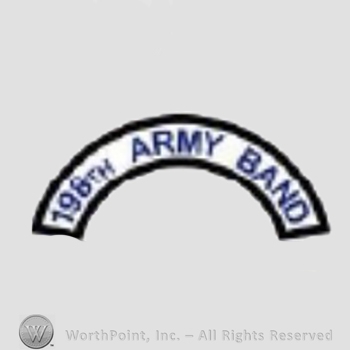 US Army Shoulder Sleeve Insignia: 198th Army Band Tab.