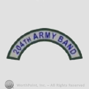 US Army Shoulder Sleeve Insignia: 204th Army Band Tab.