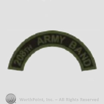 US Army Shoulder Sleeve Insignia: 208th Army Band Tab.