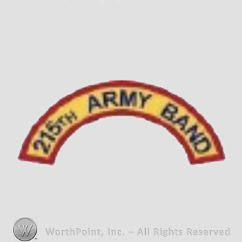 US Army Shoulder Sleeve Insignia: 215th Army Band Tab.