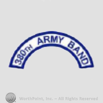 US Army Shoulder Sleeve Insignia: 380th Army Band Tab.