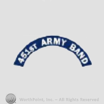 US Army Shoulder Sleeve Insignia: 451st Army Band Tab.