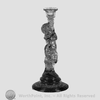 Glass pattern: Cherub; candlestick.