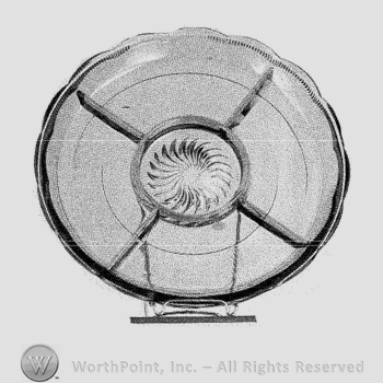 Glass pattern: Pleat & Panel; tray.