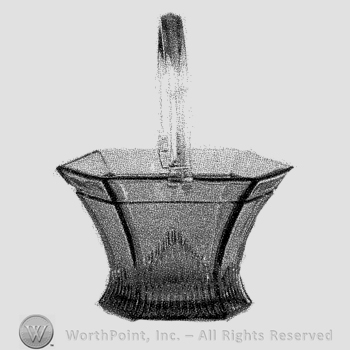 Glass pattern: Banded Picket; basket.