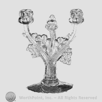 Glass pattern: Grape Cluster; candlestick.