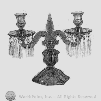 Glass pattern: old Williamsburg; candelabrum.