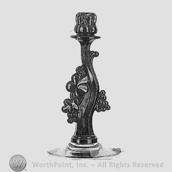 Glass pattern: Grape Cluster; candlestick.