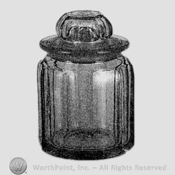 Glass pattern: Flat Panel; cigar jar.